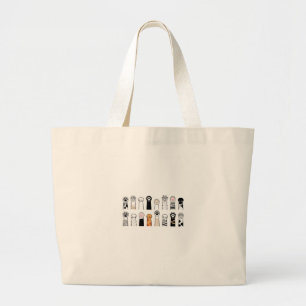 Grand Tote Bag patte de chat et de chien mignons