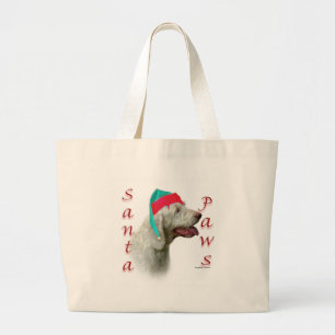 Grand Tote Bag Pattes de Spinone Italiano Père Noël