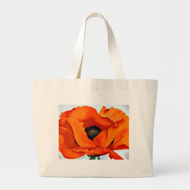 Grand Tote Bag Pavot de rouge de stupéfaction Georgia O'Keeffe (Devant)