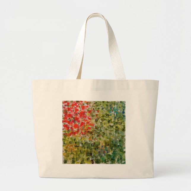 Grand Tote Bag Pavots précieux Fourre-tout (Devant)