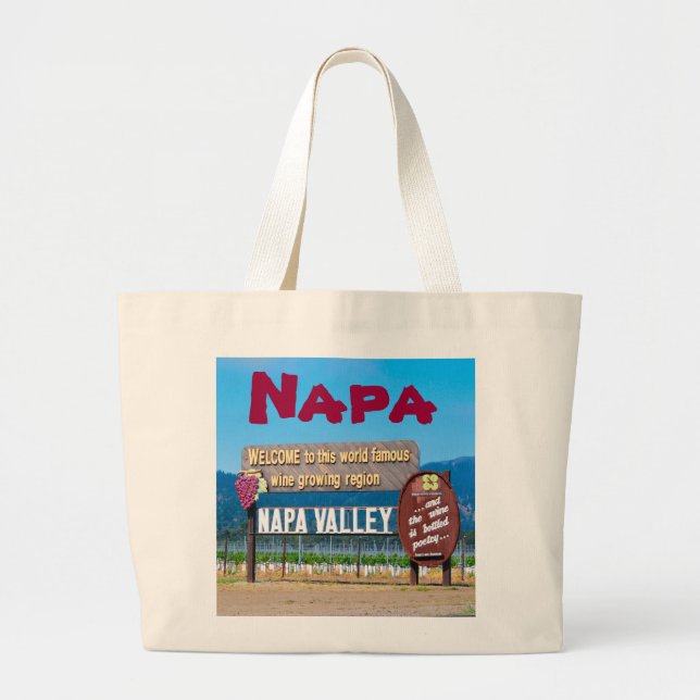 Grand Tote Bag Pays de vin de Napa Valley (Devant)