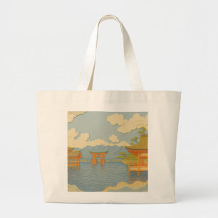 Grand Tote Bag Paysage JAPONAIS Itsukushima Découpage du papi