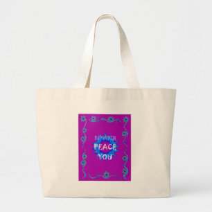 Grand Tote Bag Peace Be With You Inspiration Print