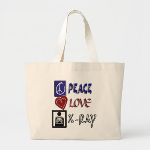GRAND TOTE BAG PEACE LOVE X-RAY RADIOLOGY