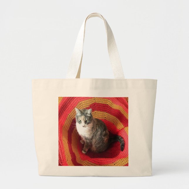 Grand Tote Bag Pearl Cat sur l'Afghanistan (Devant)