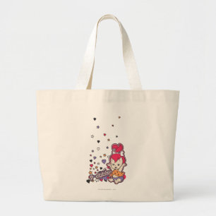 Grand Tote Bag PEBBLES™ Coeur pourpre