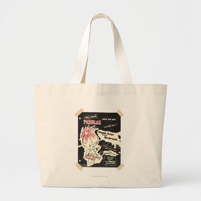 Grand Tote Bag PEBBLES™ Punk Rock Legend (Devant)
