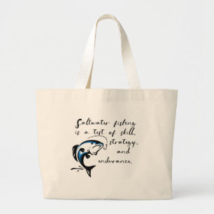 Grand Tote Bag Pêche à l'eau salée.