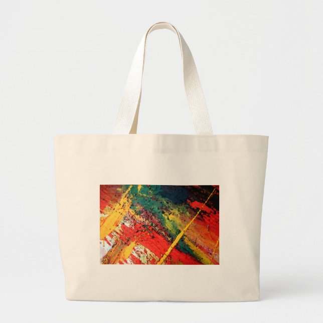 Grand Tote Bag Peinture Abstraite moderne (Devant)