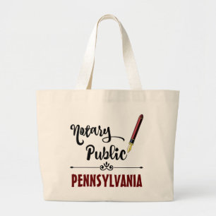 Grand Tote Bag Pennsylvanie Notaire Public Enk Pen