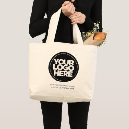 Grand Tote Bag Personalized Logo and Text Cotton Navy
