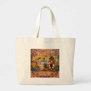 Grand Tote Bag Personnages de Contes de Fées Classiques Beauty Be
