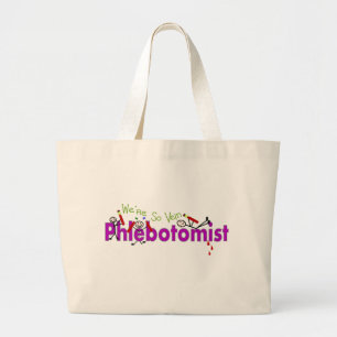 Grand Tote Bag Personnages en allumettes de veine de Phlebotomist