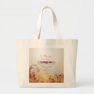 Grand Tote Bag Personnalisé Nom et année Nun, 60e Anniversaire Re