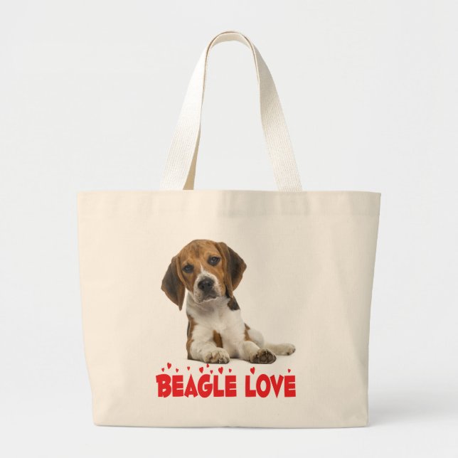 Grand Tote Bag Petit Beagle Lover Cadeau Chien Chien Chien Chien (Devant)