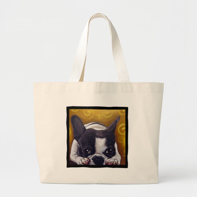 Grand Tote Bag Petit somme pie de Frenchie (Devant)