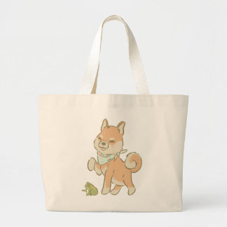 Grand Tote Bag Petite grenouille gardienne