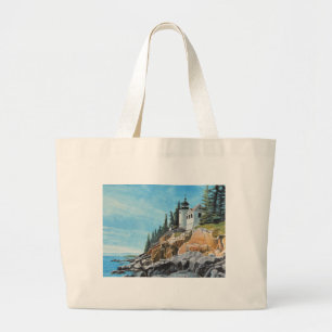 Grand Tote Bag Phare de Bass Harbor