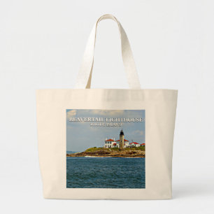 Grand Tote Bag Phare de Beavertail, Rhode Island