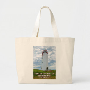 Grand Tote Bag Phare de Faulkners Island, Connecticut