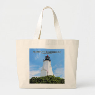 Grand Tote Bag Phare de Plymouth, Massachusetts "le Gurnet"