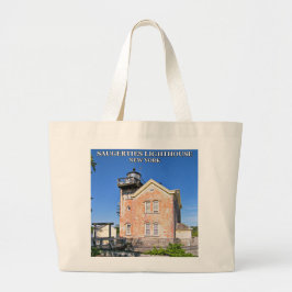 Grand Tote Bag Phare de Saugerties, Hudson River New York