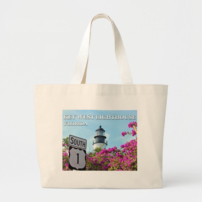 Grand Tote Bag Phare Key West, Floride (Devant)