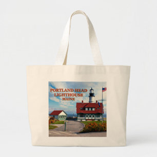 Grand Tote Bag Phare principal de Portland, Maine