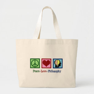 Grand Tote Bag Philosophie de l'amour de la paix