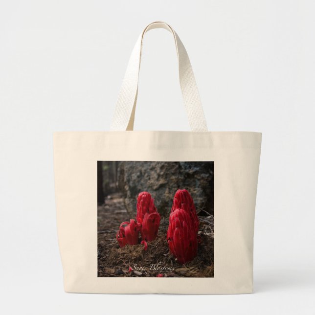 Grand Tote Bag Photo de fleurs de neige (Devant)
