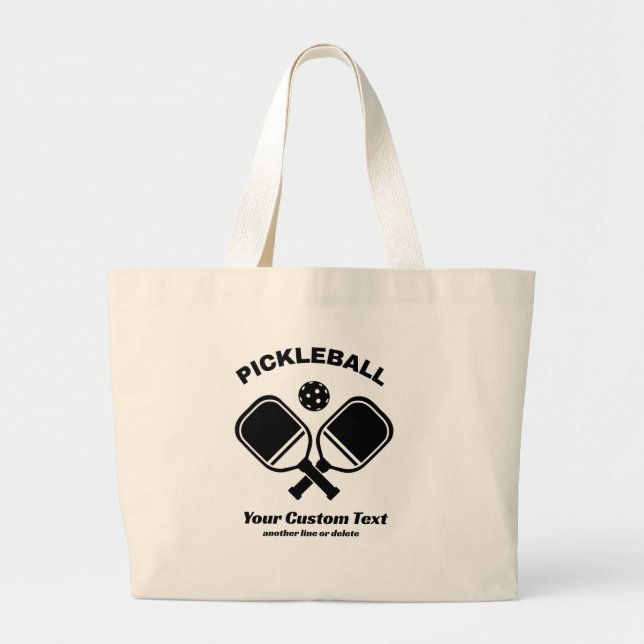 Grand Tote Bag Pickleball Club Pickleball Paddle & Ball Custom (Devant)