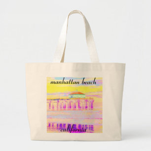 Grand Tote Bag Pilier la Californie de Manhattan Beach aux