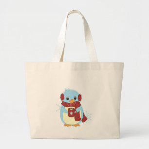 Grand Tote Bag Pingouin avec cacao
