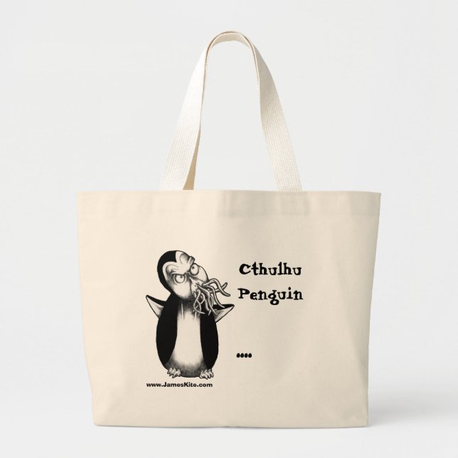 Grand Tote Bag Pingouin de Cthulhu : …. (Devant)