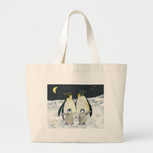 Grand Tote Bag Pingouins d'empereur dans l'ANTARCTIQUE