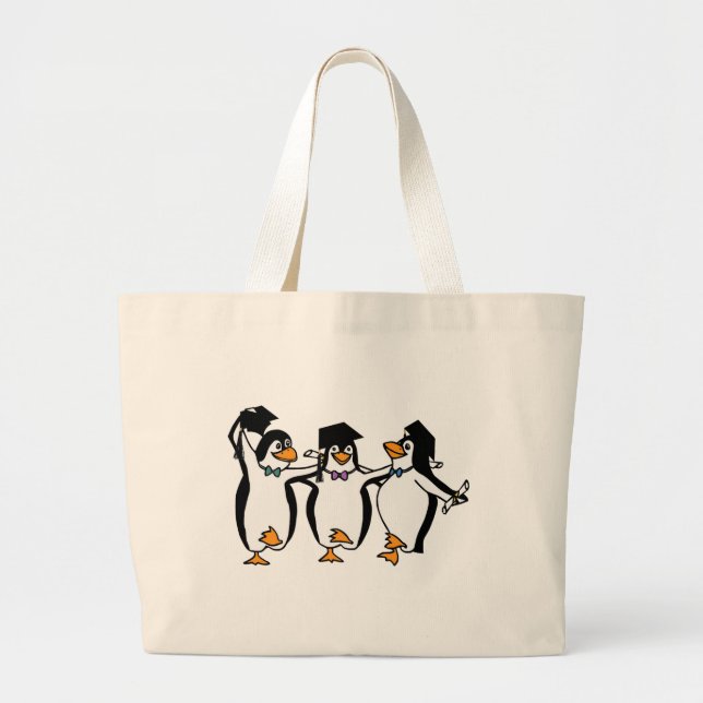 Grand Tote Bag Pingouins diplômés (Devant)