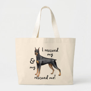 Grand Tote Bag Pinscher de dobermann de délivrance