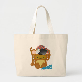 Grand Tote Bag Pirate de singe de Cute Goofkins