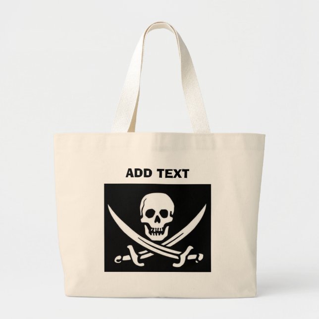 Grand Tote Bag Pirate Skull and Swords (Devant)
