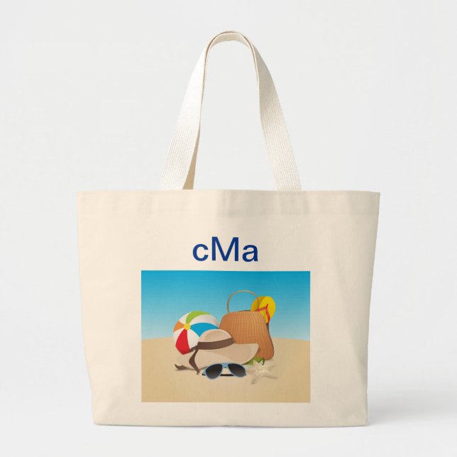 Grand Tote Bag Plage Fourre-tout (Devant)