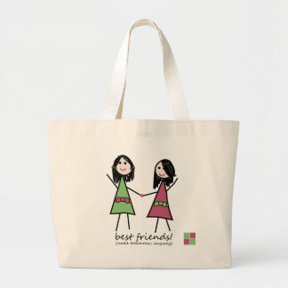Grand Tote Bag Plage Fourre-tout de "meilleurs amis"
