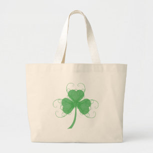 Grand Tote Bag Plaine mais produits de fantaisie de shamrock