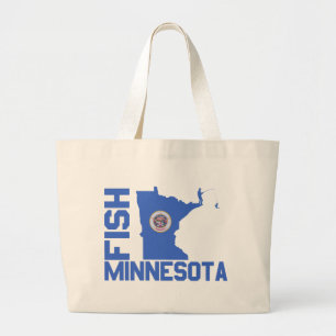 Grand Tote Bag Plan de l'État du Minnesota de Poisson