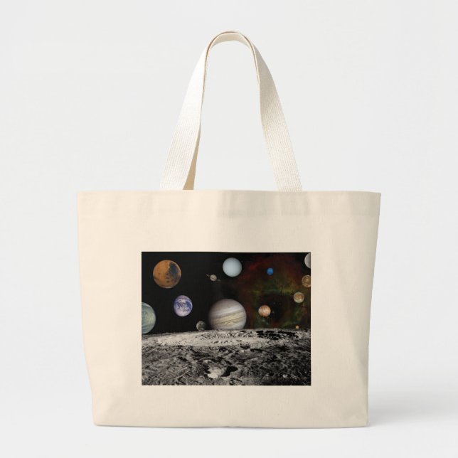 Grand Tote Bag Planets du système solaire (Devant)