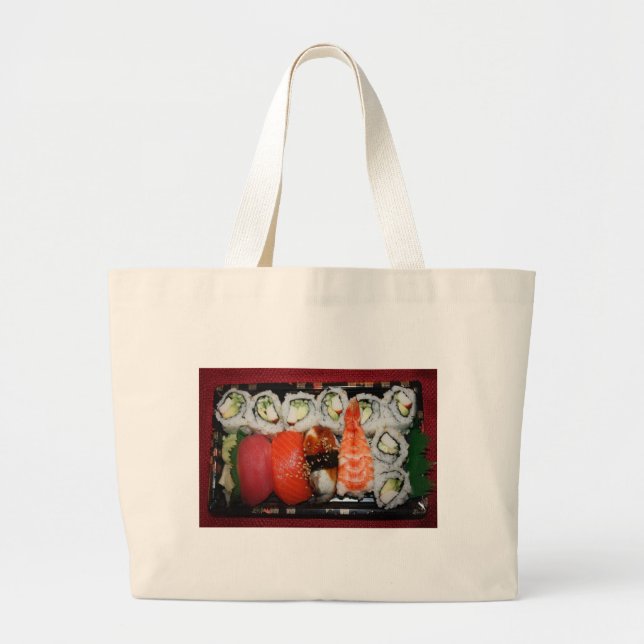 Grand Tote Bag Plateau de sushi (Devant)