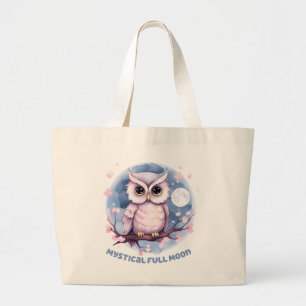 Grand Tote Bag Pleine lune Mystique - Pastel Purple Night Sky - H