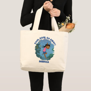 Grand Tote Bag PLUIE PLUIE S'ÉLOIGNER Filles Noires Afro