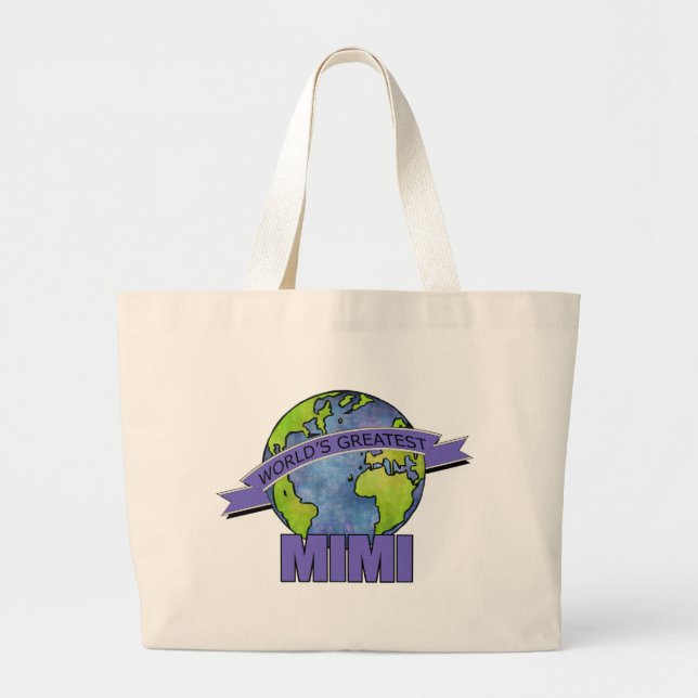 Grand Tote Bag Plus grand Mimi du monde (Devant)