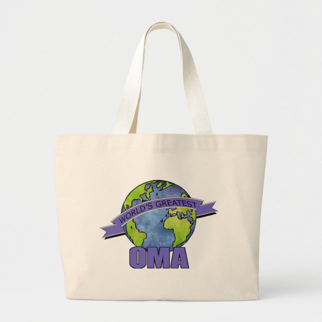 Grand Tote Bag Plus grand Oma du monde (Devant)