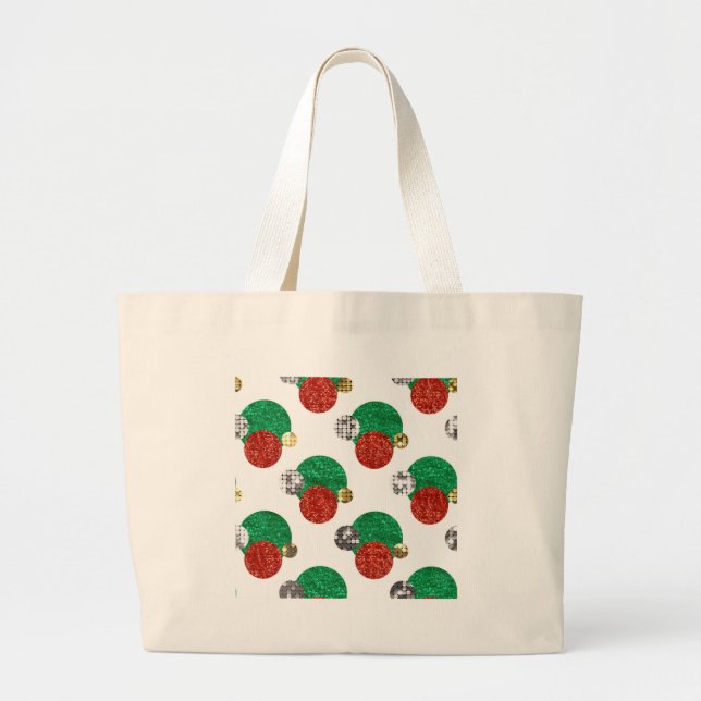 Grand Tote Bag points de noël séquentiel (Devant)